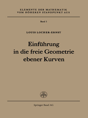 cover image of Einführung in die freie Geometrie ebener Kurven